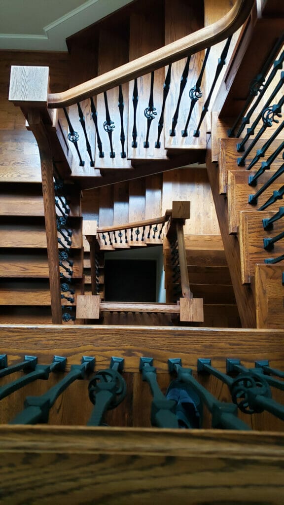 french country top-down stairwell